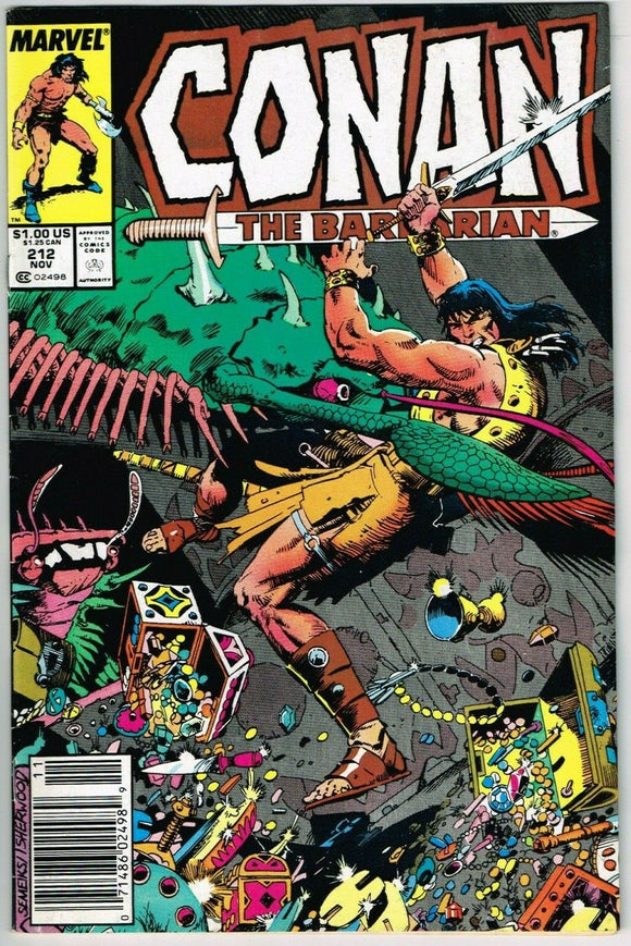 Conan the Barbarian #212 (1970) - 8.0 VF *The Warrior's Way* Newsstand