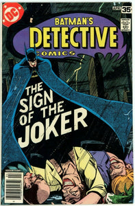 Detective Comics #476 (1937) - 8.5 VF+ *Sign of the Joker/Classic Cover*