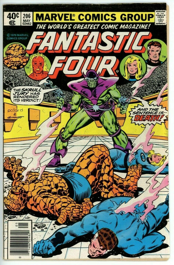 Fantastic Four #206 (1962) - 6.0 FN *1st Appearance R'Klll*