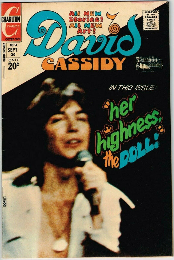 David Cassidy #14 (1972) - 7.0 FN/VF *Final Issue*