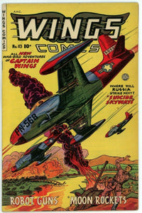 Wings Comics #113 (1940) - 5.5 FN- *Where Will Russia Strike Next? Fiction House