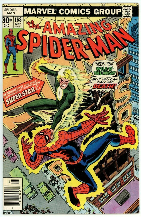 Amazing Spider Man #168 (1963) - 9.0 VF/NM *Will O'The Wisp*