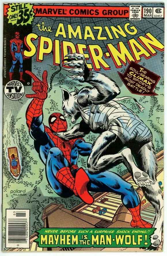 Amazing Spider Man #190 (1963) - 7.0 FN/VF *In Search of the Man-Wolf*