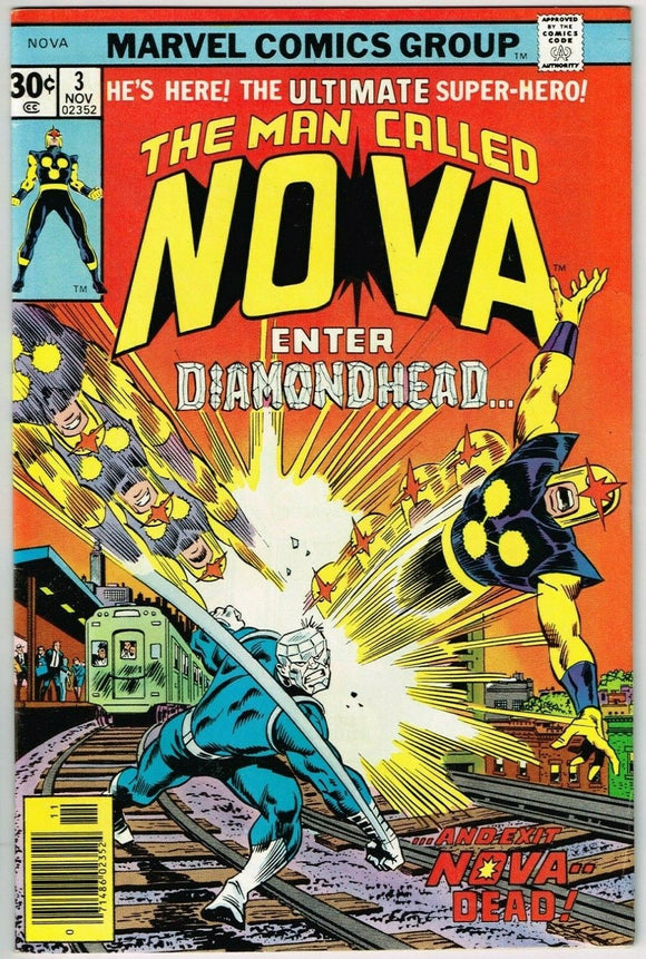 Nova #3 (1976) - 9.0 VF/NM *1st Appearance Diamondhead*