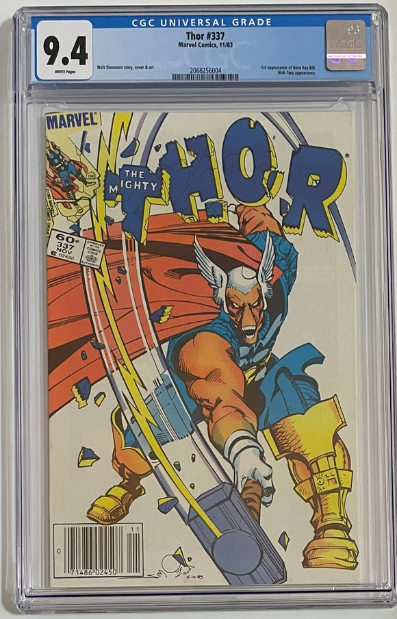 Thor #337 (1962) - CGC 9.4 NM *1st Appearance Beta Ray Bill* Newsstand