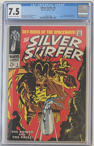 Silver Surfer #3 (1968) - CGC 7.5 VF- *1st Appearance Mephisto* OW/W