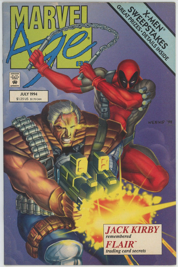 Marvel Age #138 (1983) - 8.0 VF *Jack Kirby Memorial* Deadpool Cover