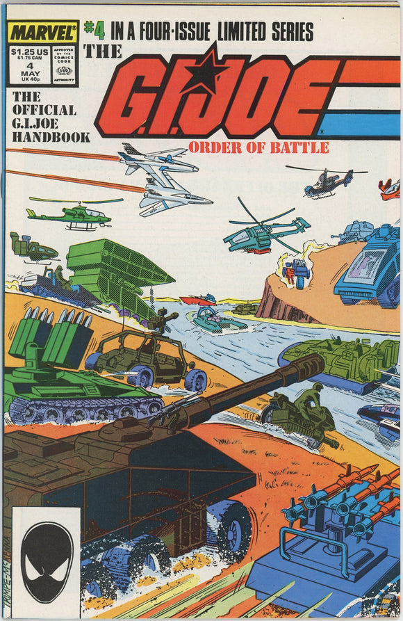 G.I. Joe Order of Battle #4 (1986) - 8.5 VF+ *Vehicle Profiles*