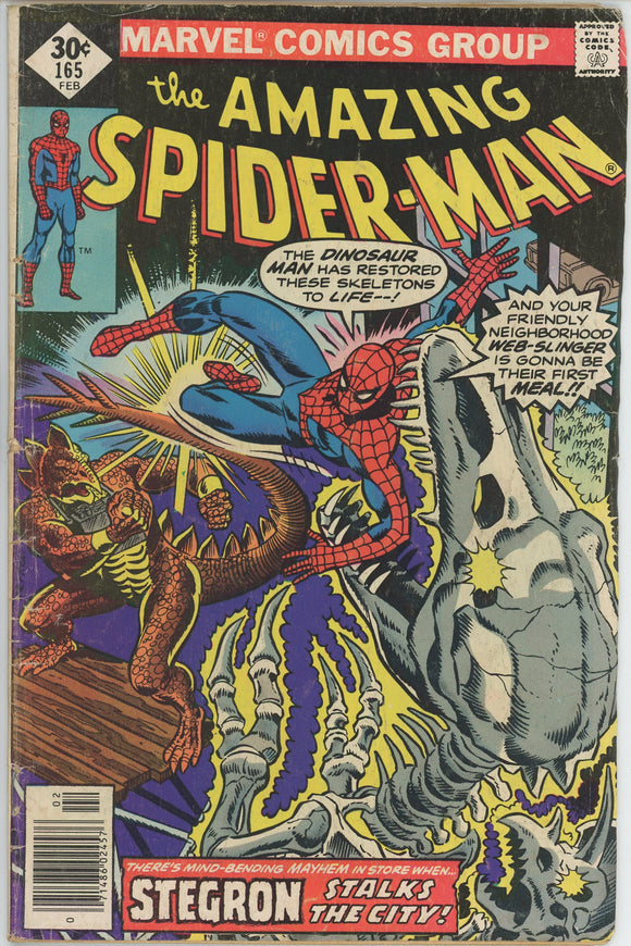 Amazing Spider Man #165 (1963) - 3.0 GD/VG *Stegron Stalks the City*