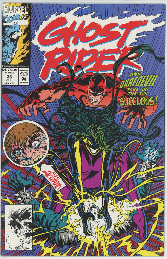 Ghost Rider #36 (1990) - 9.4 NM *Transformations in Pain/Daredevil*