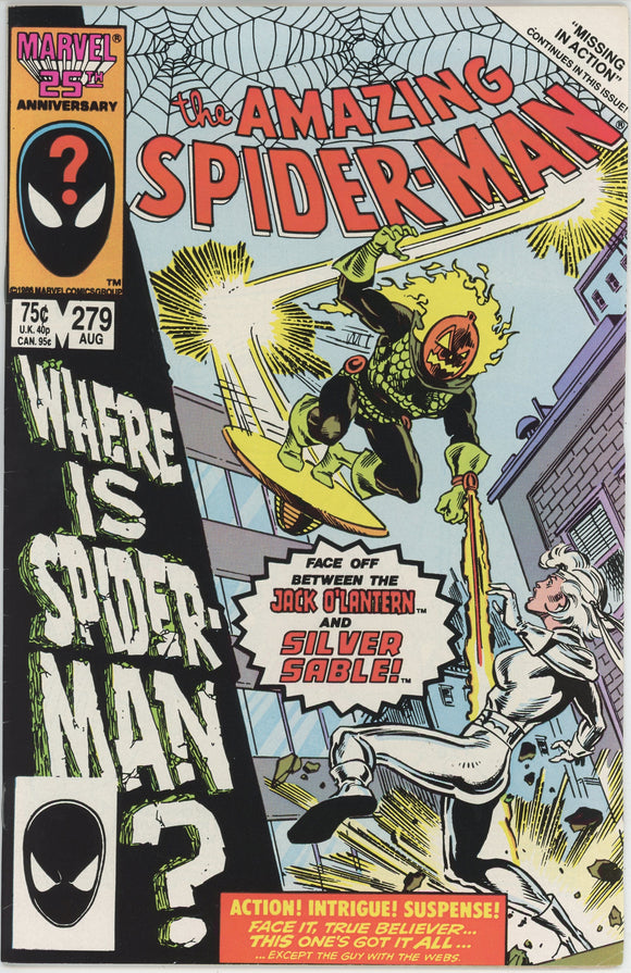 Amazing Spider Man #279 (1963) - 8.0 VF *Silver Sable/Jack O Lantern* Newsstand