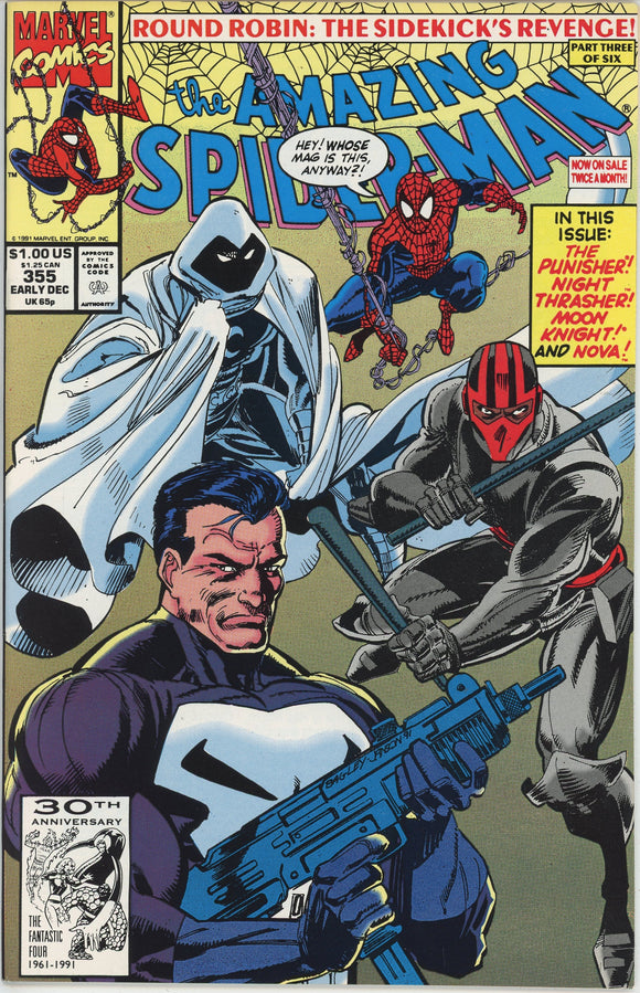 Amazing Spider Man #355 (1963) - 9.0 VF/NM *Moon Knight/Punisher*