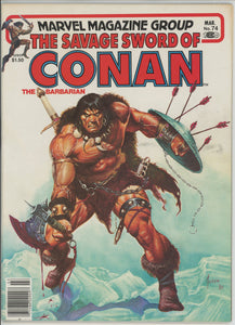 Savage Sword of Conan #74 (1970) - 8.5 VF+ *Lady of the Silver Snows* Newsstand