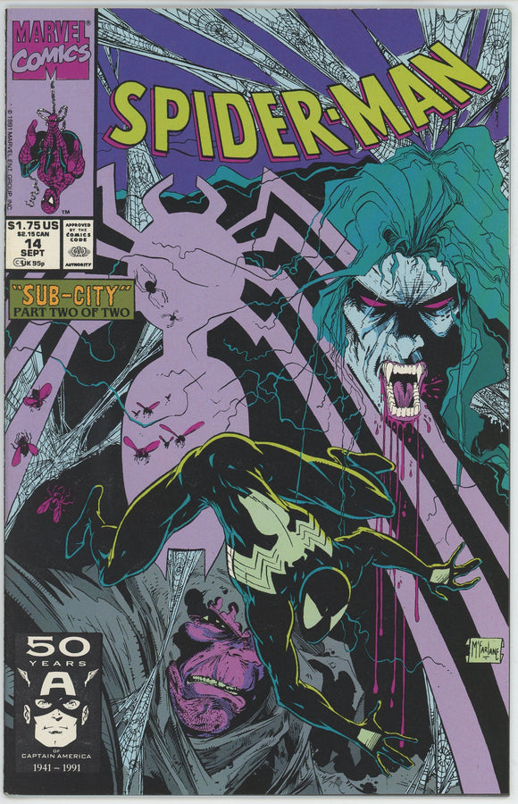 Spider-Man #14 (1990) - 9.2 NM- *Sub-City/Morbius*