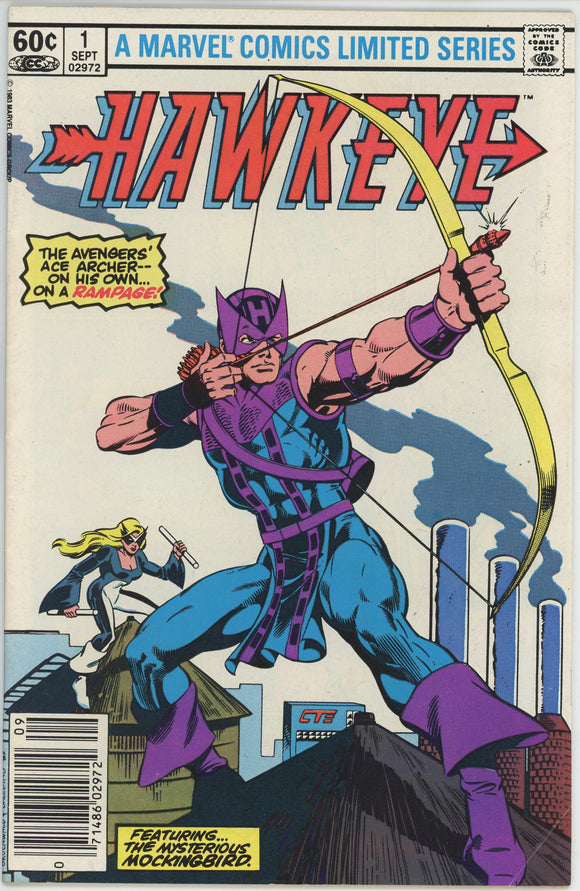 Hawkeye #1 (1983) - 7.0 FN/VF *Hawkeye & Mockingbird Origin* Newsstand