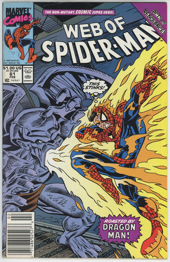 Web of Spider Man #61 (1985) - 7.0 FN/VF *Dragon in the Dark*