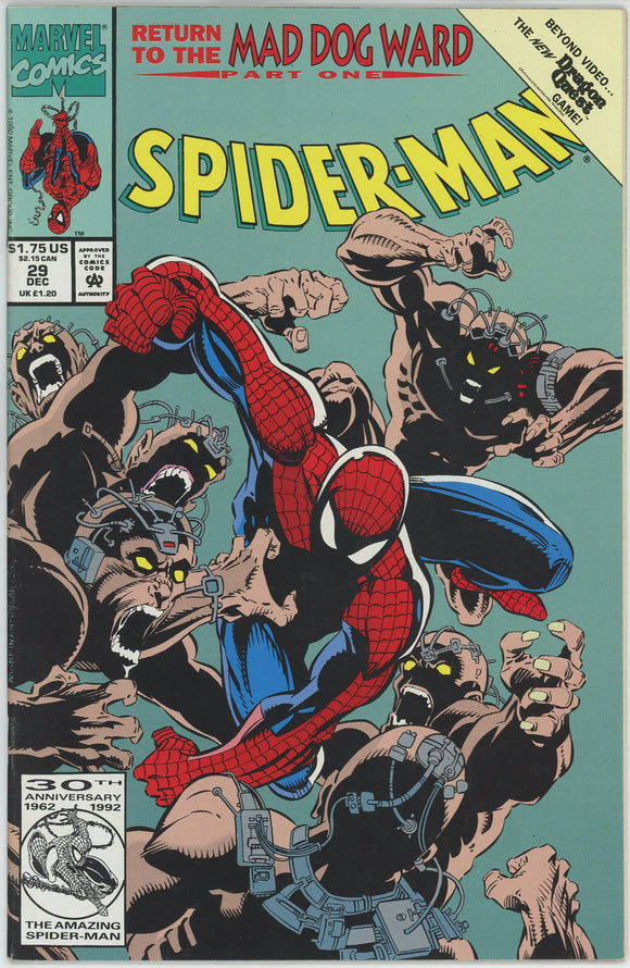 Spider-Man #29 (1990) - 8.0 VF *Return of the Mad Dog Ward*