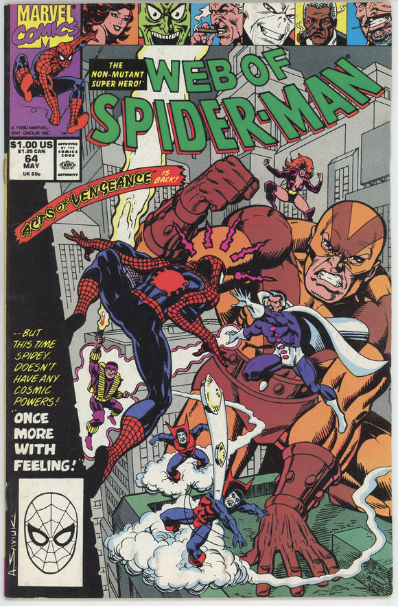 Web of Spider Man #64 (1985) - 7.0 FN/VF *Acts of Vengeance Aftermath*