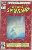 Web of Spider Man #90 (1985) - 9.2 NM- *1st Print Hologram* Polybagged