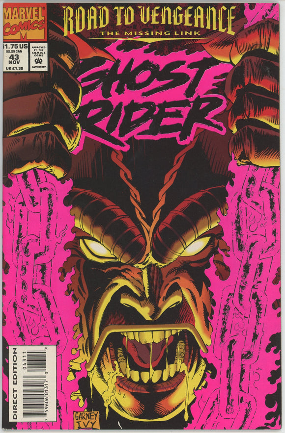 Ghost Rider #43 (1990) - 9.0 VF/NM *Road to Vengeance*