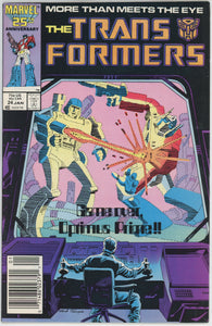 Transformers #24 (1984) - 7.5 VF- *Cool Video Game Cover* Newsstand