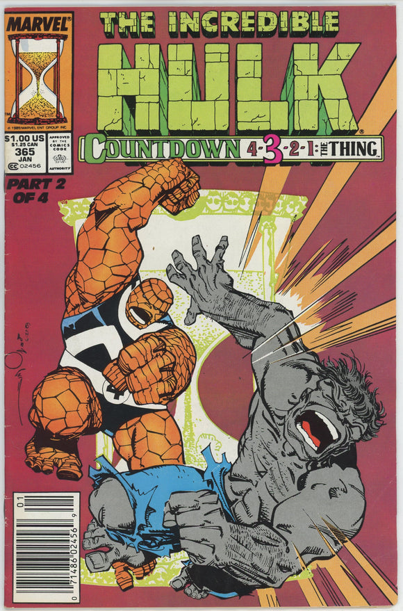 Incredible Hulk #365 (1962) - 5.5 FN- *Hulk Vs Thing/Simonson*