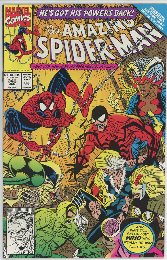 Amazing Spider Man #343 (1963) - 9.4 NM *War Garden/Black Cat*