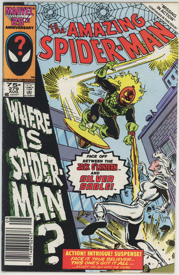 Amazing Spider Man #279 (1963) - 6.0 FN *Silver Sable/Jack O Lantern* Newsstand