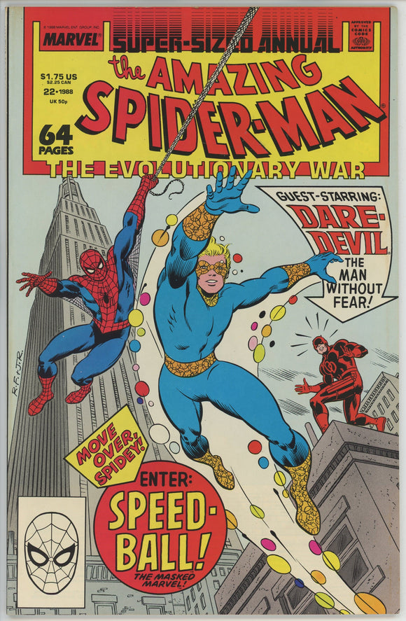 Amazing Spiderman Annual #22 (1963) - 7.5 VF- *1st Appearance Speedball*