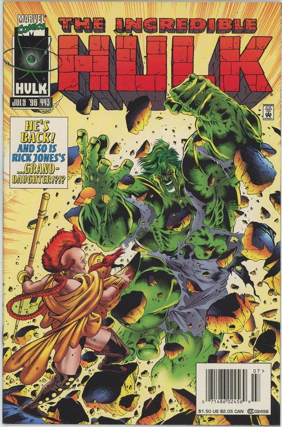 Incredible Hulk #443 (1962) - 9.0 VF/NM *Then and Now* Newsstand