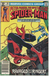 Spectacular Spider-Man #58 (1976) - 7.5 VF- *Ring In the New* Newsstand