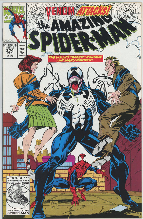 Amazing Spider Man #374 (1963) - 9.2 NM- *Murder on Parade/Venom*