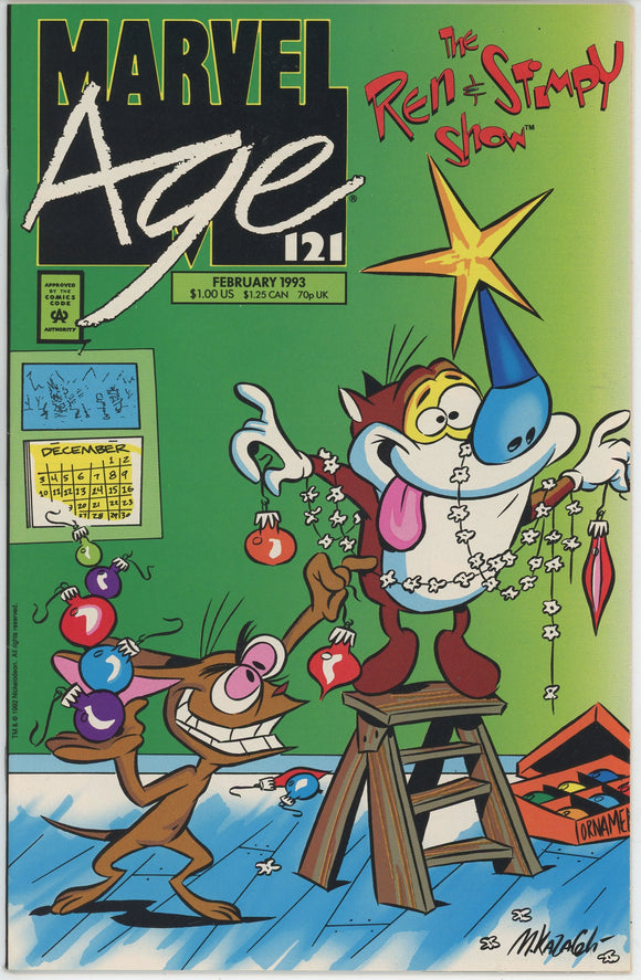 Marvel Age #121 (1983) - 7.5 VF- *Ren and Stimpy*