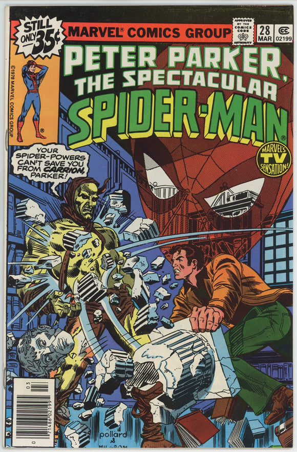 Spectacular Spider-Man #28 (1976) - 8.0 VF *Ashes to Ashes/Daredevil*