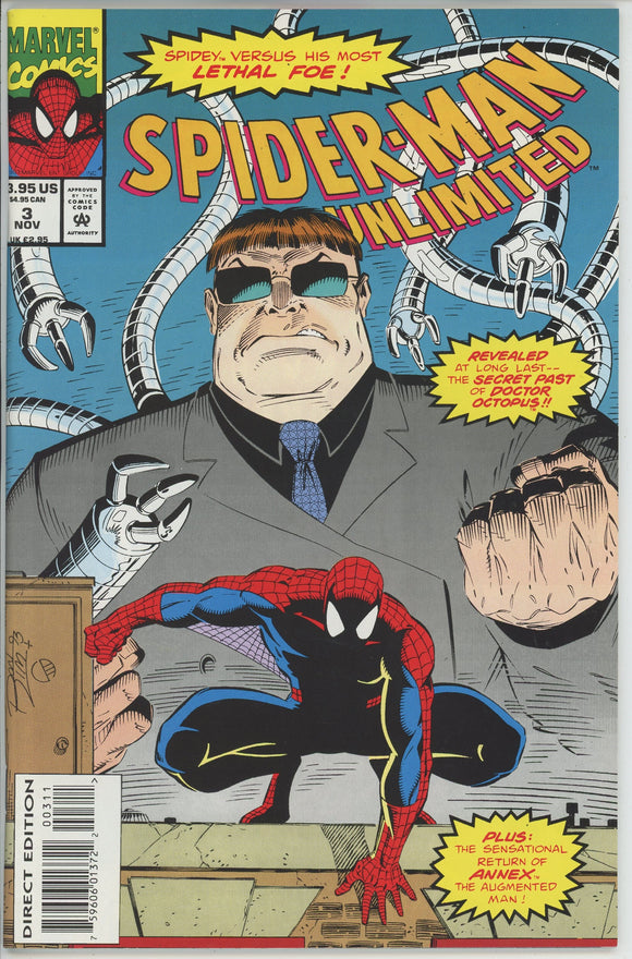 Spider Man Unlimited #3 (1993) - 9.4 NM *An Obituary for Octopus*