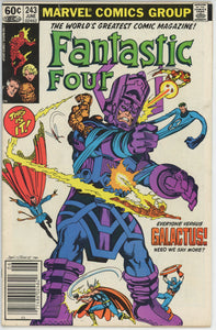 Fantastic Four #243 (1962) - 6.0 FN *Frankie Raye Nova/Galactus* Newsstand