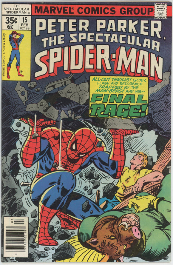 Spectacular Spider-Man #15 (1976) - 6.0 FN *The Final Rage*