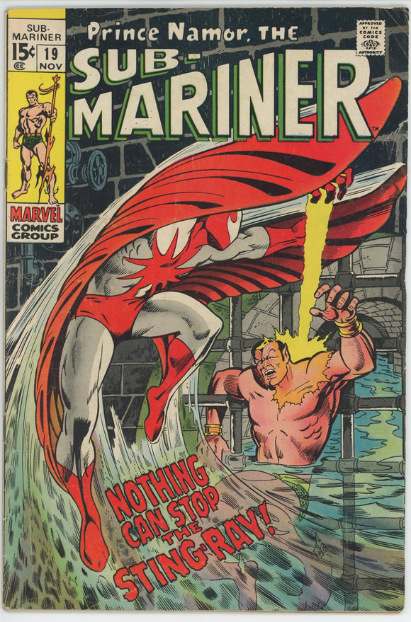 Sub-Mariner #19 (1968) - 4.5 VG+ *1st Appearance Stingray*