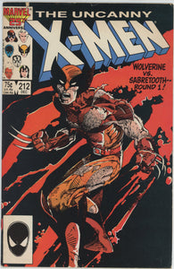 Uncanny X-Men #212 (1963) - 4.5 VG+ *1st Wolverine/Sabretooth Battle*