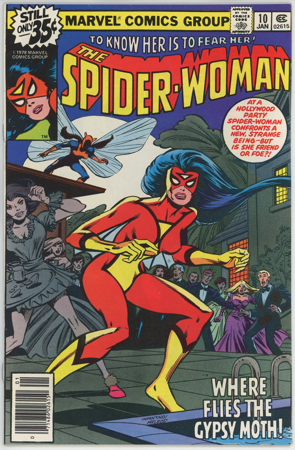 Spider Woman #10 (1978) - 9.2 NM- *1st Appearance Gypsy Moth* Newsstand