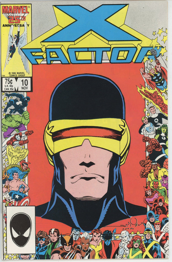 X-Factor #10 (1986) - 8.5 VF+ *25th Anniversary Cover*