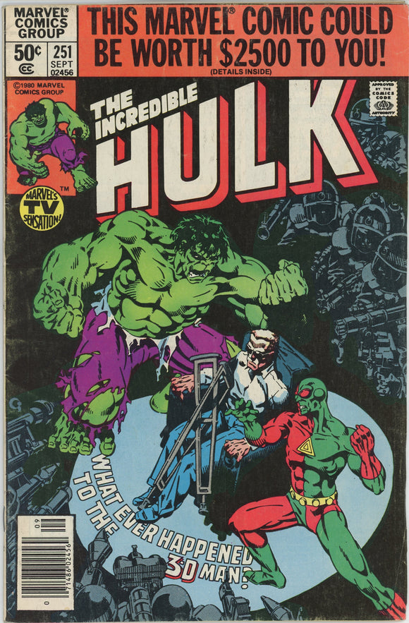 Incredible Hulk #251 (1962) - 5.5 FN- *Whatever Happened to 3-D Man*