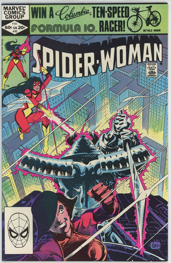 Spider Woman #42 (1978) - 9.0 VF/NM *Cool Silver Samurai Cover*