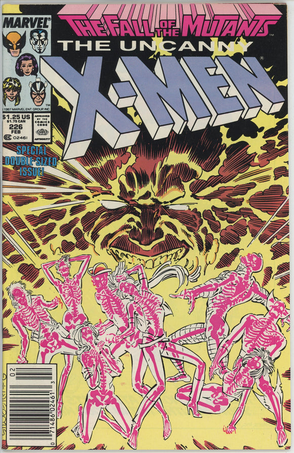 Uncanny X-Men #226 (1963) - 8.0 VF *Fall of the Mutants* Newsstand