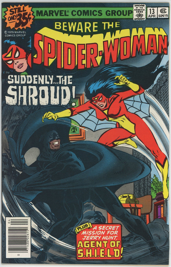 Spider Woman #13 (1978) - 9.0 VF/NM *The Shroud* Newsstand