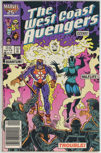 West Coast Avengers #12 (1985) - 5.0 VG/FN *Attraction Between Two Bodies*