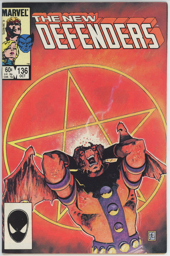 Defenders #136 (1972) - 8.5 VF+ *Great Gargoyle Cover*