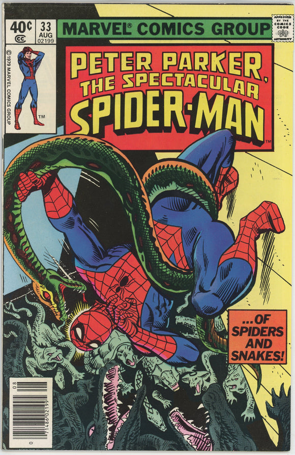 Spectacular Spider-Man #33 (1976) - 8.0 VF *Night of the Iguana*