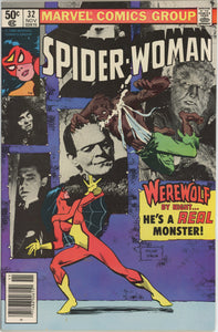 Spider Woman #32 (1978) - 7.5 VF- *Werewolf Photo Cover* Newsstand