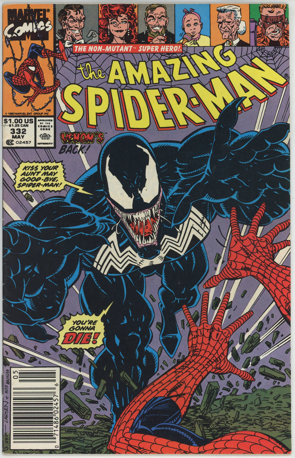 Amazing Spider Man #332 (1963) - 7.0 FN/VF *Return of Venom* Newsstand